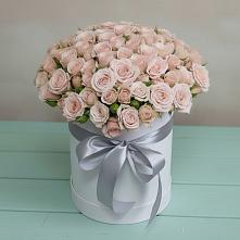 Цветочная композиция из Розы в шляпной коробке #REPLACE_PRED# Магнитный