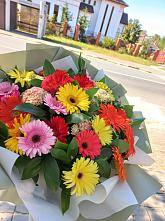 Букет цветов из:  Герберы #REPLACE_PRED# Магнитный