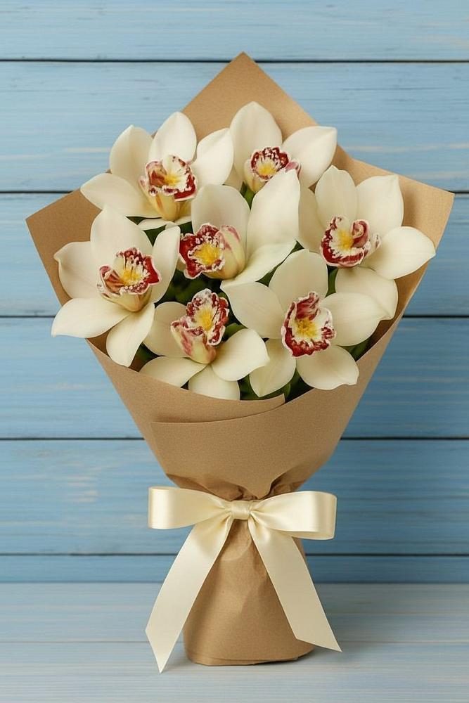 Букет цветов из: Орхидеи и Розы в Магнитный