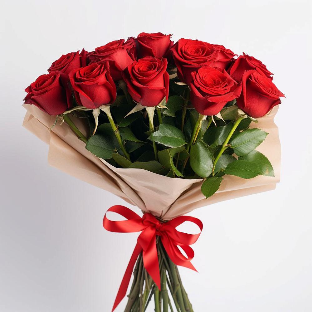 Букет 11 Красных роз Эдлесс Лав в Магнитный